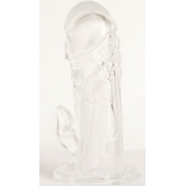 Прозрачная гелевая насадка с клиторальным отростком - 13 см. - Toyfa Basic - в Барнауле купить с доставкой