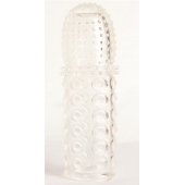 Прозрачная закрытая гелевая насадка - 13,5 см. - Toyfa Basic - в Барнауле купить с доставкой