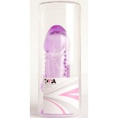 Фиолетовая гелевая насадка с шипами - 13 см. - Toyfa Basic - в Барнауле купить с доставкой