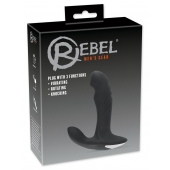 Черный вибромассажер простаты с функцией римминга Plug with Perineum Stimulator - 16,6 см. - Orion - в Барнауле купить с доставкой