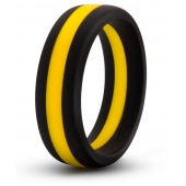 Черно-желтое силиконовое эрекционное кольцо Silicone Go Pro Cock Ring - Blush Novelties - в Барнауле купить с доставкой