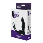 Черный вибромассажер простаты P-PLEASER W ERECTION ENHANCE - Dream Toys - в Барнауле купить с доставкой