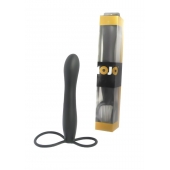 Черная насадка на пенис для двойной стимуляции Mojo BlackJack - 15 см. - Seven Creations - в Барнауле купить с доставкой