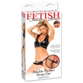 Черный податливый страпон Posable Partner Strap-On - 17,8 см. - Pipedream - купить с доставкой в Барнауле