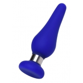 Синяя силиконовая анальная втулка с ограничителем - 10 см. - ToyFa в Барнауле Синяя силиконовая анальная втулка с ограничителем - 10 см. - ToyFa