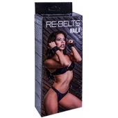 Черные кожаные наручники Naila - Rebelts - купить с доставкой в Барнауле