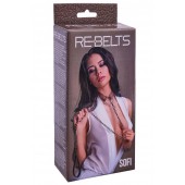 Коричневый поводок и чокер с кольцом Sofi - Rebelts - купить с доставкой в Барнауле