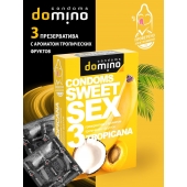 Презервативы для орального секса DOMINO Sweet Sex с ароматом тропических фруктов - 3 шт. - Domino - купить с доставкой в Барнауле