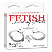 Металлические наручники Beginner s Metal Cuffs - Pipedream - купить с доставкой в Барнауле