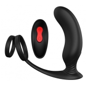 Черный массажер простаты REMOTE P-PLEASER - Dream Toys - в Барнауле купить с доставкой