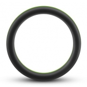 Черно-зеленое эрекционное кольцо Silicone Go Pro Cock Ring - Blush Novelties - в Барнауле купить с доставкой