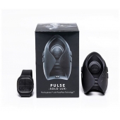 Темно-серый инновационный мужской осциллятор PULSE SOLO LUX с пультом ДУ - Hot Octopuss - в Барнауле купить с доставкой