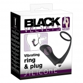 Черное эрекционное кольцо с анальной вибропробкой Vibrating Ring   Plug - Orion - в Барнауле купить с доставкой