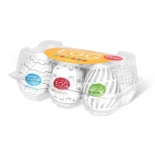 Набор из 6 мастурбаторов Tenga EGG Easy Beat с различным рельефом - Tenga - в Барнауле купить с доставкой