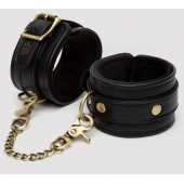 Черные оковы на ноги Bound to You Faux Leather Ankle Cuffs - Fifty Shades of Grey - купить с доставкой в Барнауле