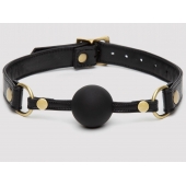 Черный кляп-шар Bound to You Faux Leather Ball Gag - Fifty Shades of Grey - купить с доставкой в Барнауле