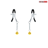 Оригинальные зажимы на соски с желтыми шариками - Notabu - купить с доставкой в Барнауле