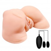 Телесная вибровагина Julie с 2 рабочими отверстиями - Baile - в Барнауле купить с доставкой