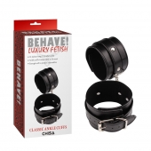 Черные оковы Classic Ankle Cuffs - Chisa - купить с доставкой в Барнауле