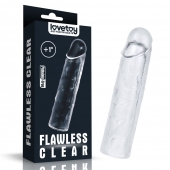 Прозрачная насадка-удлинитель Flawless Clear Penis Sleeve Add 1 - 15,5 см. - Lovetoy - в Барнауле купить с доставкой