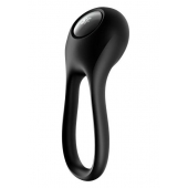 Черное эрекционное виброкольцо Majestic Duo - Satisfyer - в Барнауле купить с доставкой