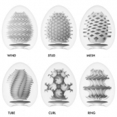 Набор из 6 мастурбаторов Tenga EGG IV с различным рельефом - Tenga - в Барнауле купить с доставкой
