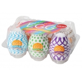 Набор из 6 мастурбаторов Tenga EGG IV с различным рельефом - Tenga - в Барнауле купить с доставкой