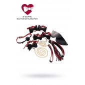 Черно-красный бондажный набор Bow-tie - ToyFa - купить с доставкой в Барнауле Черно-красный бондажный набор Bow-tie - ToyFa - купить с доставкой в Барнауле