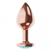 Пробка цвета розового золота с малиновым кристаллом Diamond Topaz Shine L - 8,3 см. - Lola Games - купить с доставкой в Барнауле