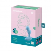 Голубой анальный вибростимулятор Deep Driver - 11,2 см. - Satisfyer - в Барнауле купить с доставкой