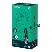 Черный анальный вибратор Hot Passion с функцией нагрева - Satisfyer - в Барнауле купить с доставкой
