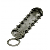 Дымчатая стимулирующая насадка с закрытой головкой SAMURAI PENIS SLEEVE BLACK - 14,5 см. - NMC - в Барнауле купить с доставкой