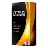 Ребристые презервативы VITALIS PREMIUM ribbed - 12 шт. - Vitalis - купить с доставкой в Барнауле