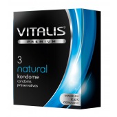 Классические презервативы VITALIS PREMIUM natural - 3 шт. - Vitalis - купить с доставкой в Барнауле