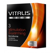 Презервативы VITALIS PREMIUM stimulation   warming с согревающим эффектом - 3 шт. - Vitalis - купить с доставкой в Барнауле