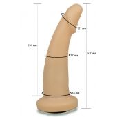 Телесная гладкая насадка Harness - 14,7 см. - LOVETOY (А-Полимер) - купить с доставкой в Барнауле