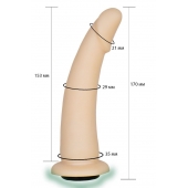 Телесная гладкая насадка-фаллоимитатор Harness - 17 см. - LOVETOY (А-Полимер) - купить с доставкой в Барнауле