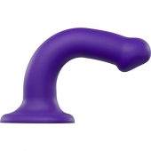 Фиолетовый фаллоимитатор-насадка Strap-On-Me Dildo Dual Density size M - 18 см. - Strap-on-me - купить с доставкой в Барнауле
