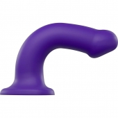 Фиолетовый фаллоимитатор-насадка Strap-On-Me Dildo Dual Density size L - 19 см. - Strap-on-me - купить с доставкой в Барнауле