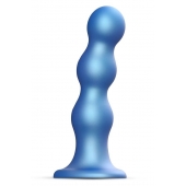 Голубая насадка Strap-On-Me Dildo Plug Balls size L - Strap-on-me - купить с доставкой в Барнауле