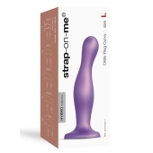 Фиолетовая насадка Strap-On-Me Dildo Plug Curvy size L - Strap-on-me - купить с доставкой в Барнауле
