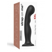 Черная насадка Strap-On-Me Dildo Plug P G size XXL - Strap-on-me - купить с доставкой в Барнауле