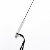 Черный кожаный стек с гладкой ручкой - 55 см. - Crazy Handmade - купить с доставкой в Барнауле