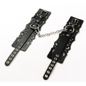 Узорчатые кожаные оковы с регулируемыми ремешками - Crazy Handmade - купить с доставкой в Барнауле