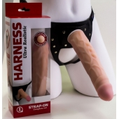 Насадка-фаллос в комплекте с трусиками Harness - 21,6 см. - LOVETOY (А-Полимер) - купить с доставкой в Барнауле