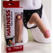 Страпон Harness из двух предметов: регулируемые трусики и насадка-фаллос - 17,5 см. - LOVETOY (А-Полимер) - купить с доставкой в Барнауле