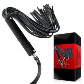 Черная кожаная плеть-флоггер - 84 см. - Notabu - купить с доставкой в Барнауле