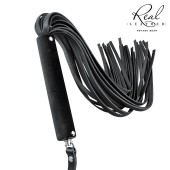 Черная кожаная плеть-флоггер - 84 см. - Notabu - купить с доставкой в Барнауле