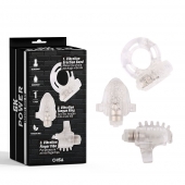 Набор из 3 прозрачных эрекционных колец с вибрацией Teasers Ring Kit - Chisa - в Барнауле купить с доставкой