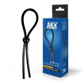 Черное силиконовое лассо с шариком для утяжки - Sex Expert - в Барнауле купить с доставкой